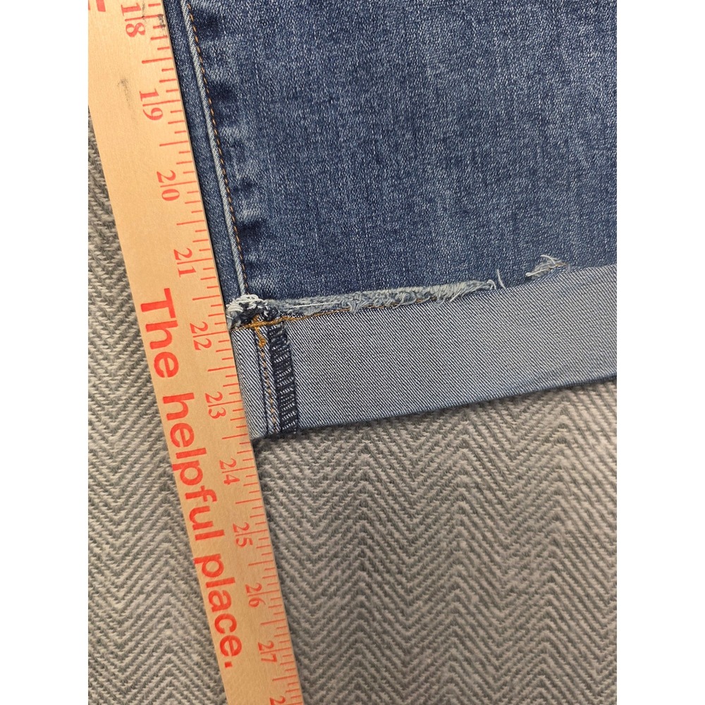 Kut from the Kloth Amy Crop Straight Leg Jeans Blue Medium Wash Size 10 Stretch - Picture 7 of 10